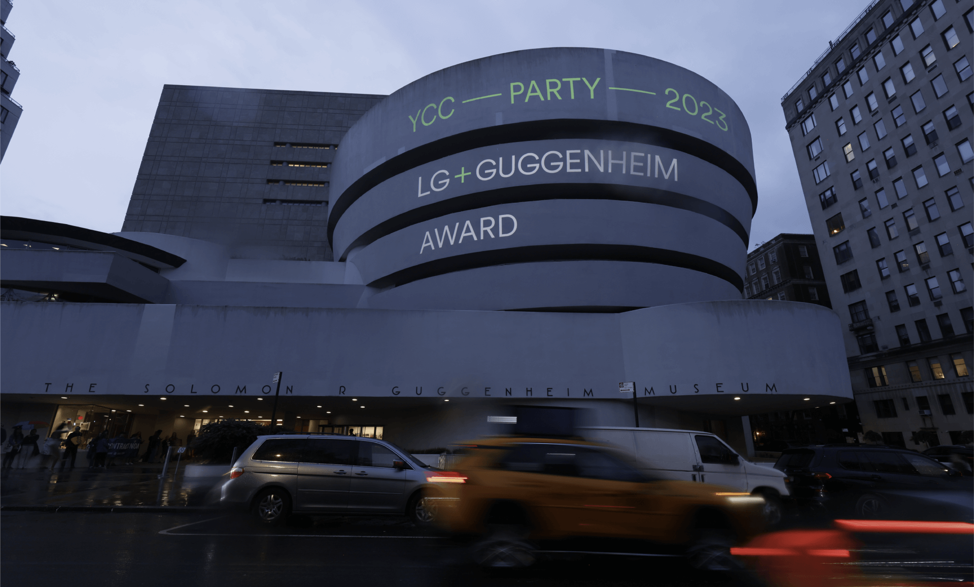 LG Guggenheim Global Partnership, exterior mapping.