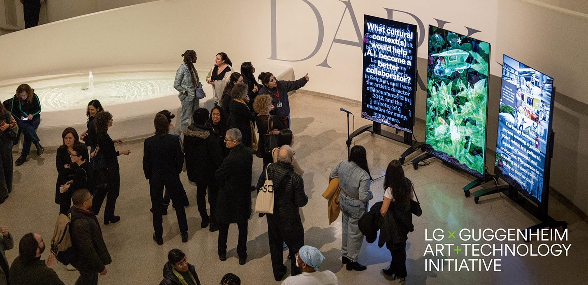Showcases of Stephanie Dinkins' latest art on LG OLED at the Guggenheim's 'Late Shift' event