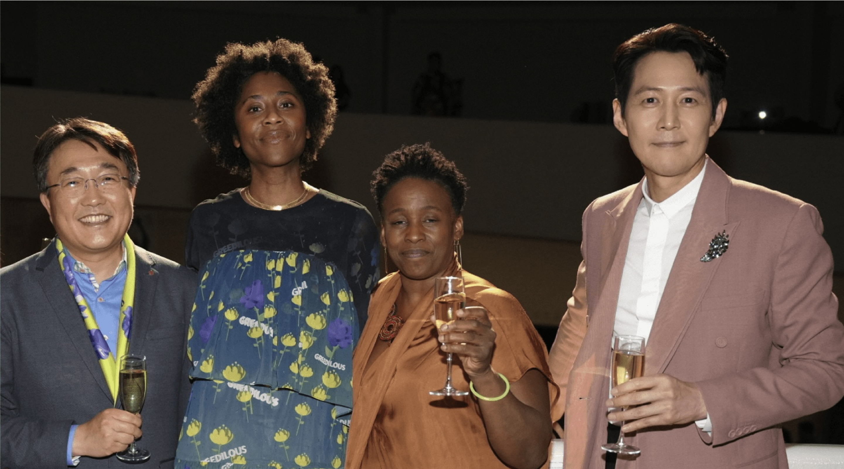 Chulho Huh, Vice President of LG Electronics USA, Naomi Beckwith, deputy director of Guggenheim, Stephanie Dinkins, the 2023 LG Guggenheim Award recipient, Jungjae Lee, artist and filmmaker added prestige to the event celebrating the first LG Guggenheim Award