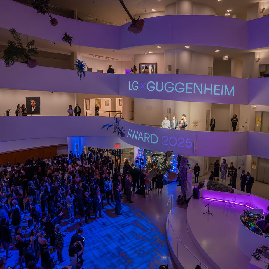 LG 구겐하임 어워드 2025 수상 축하 세리머니 현장