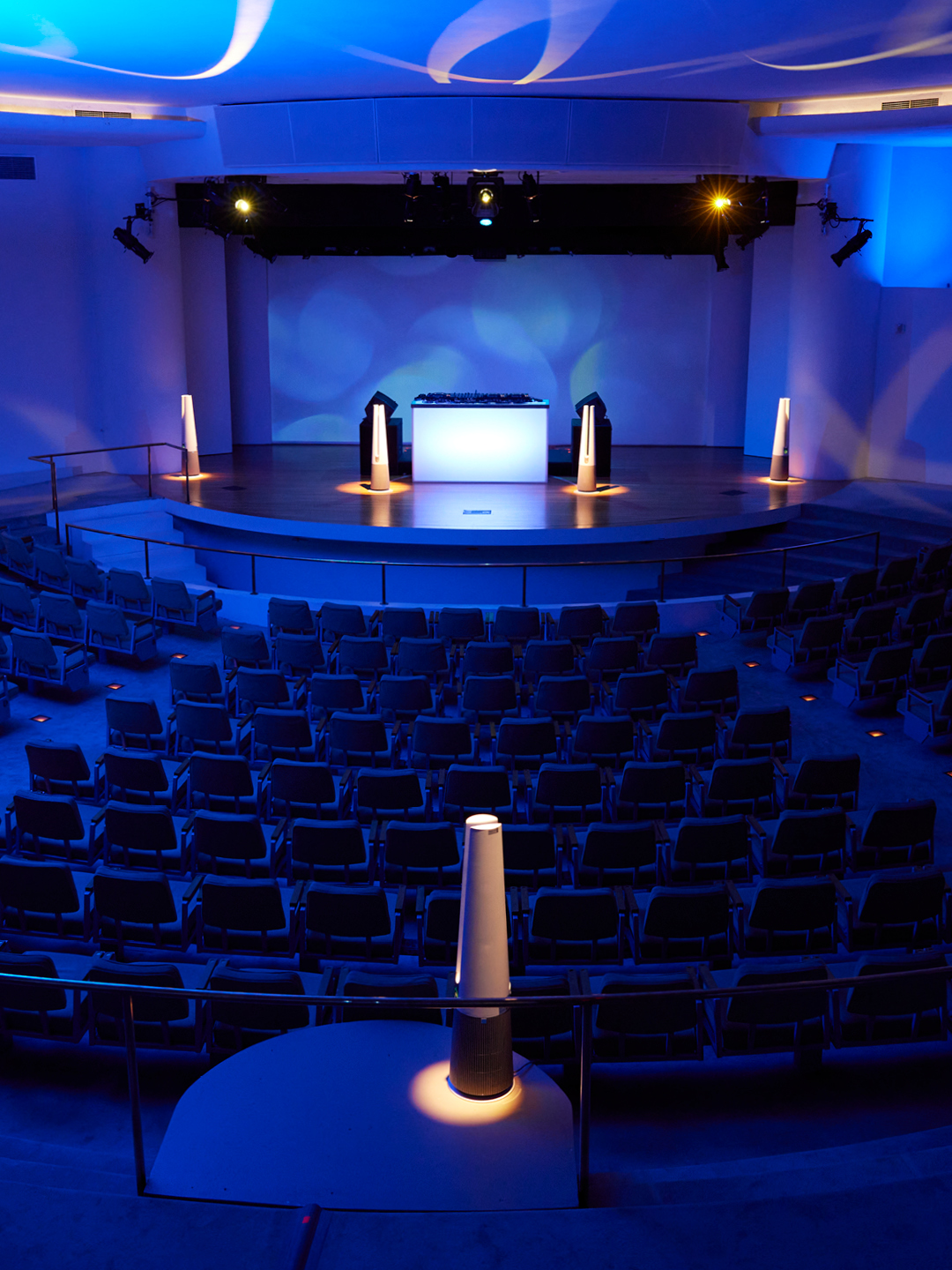 LG PuriCare AeroTower Objet Collection installed in the Guggenheim Museum ceremony space