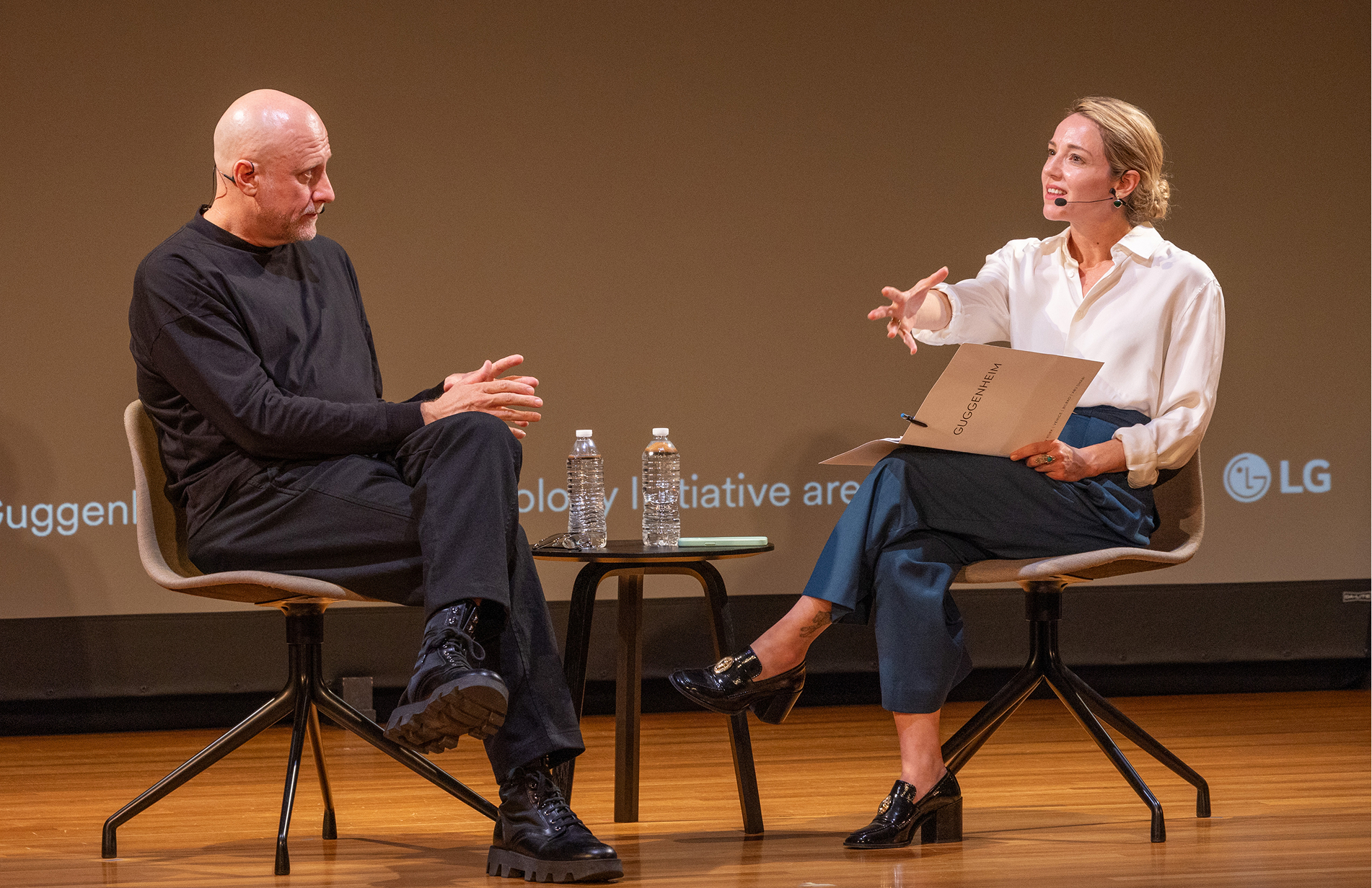 Trevor Paglen and Noam Segal in conversation during the Guggenheim Museum public program Q&A
