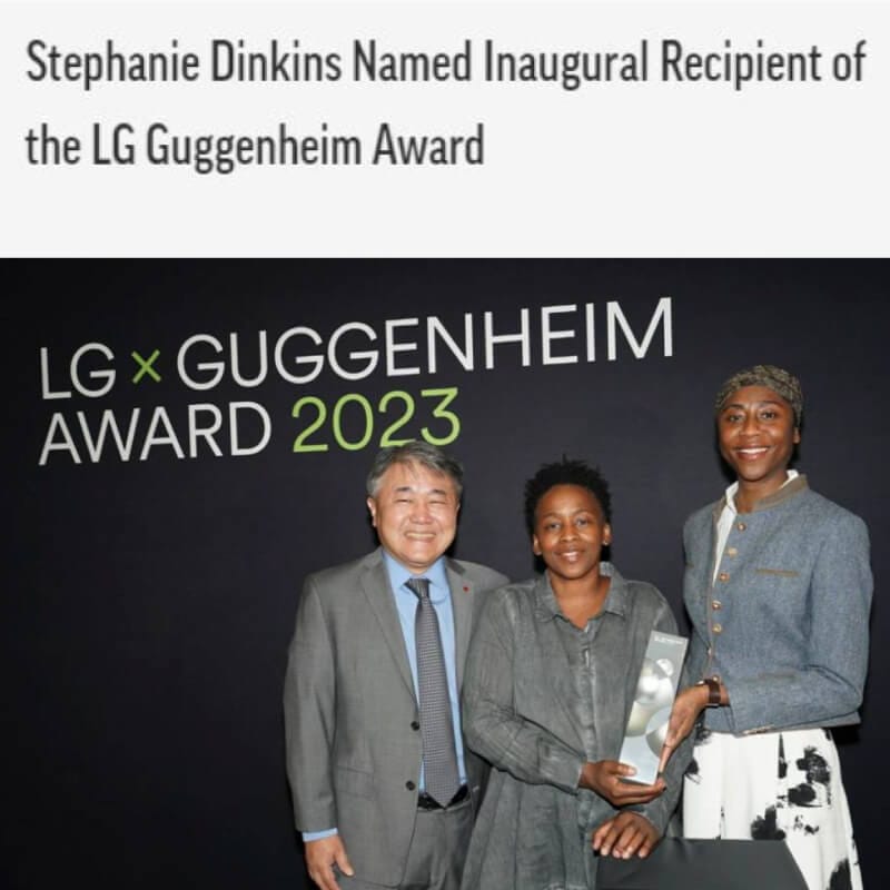 Stephanie Dinkins Named Inaugural Recipient of the LG Guggenheim Award. AP News, 2023